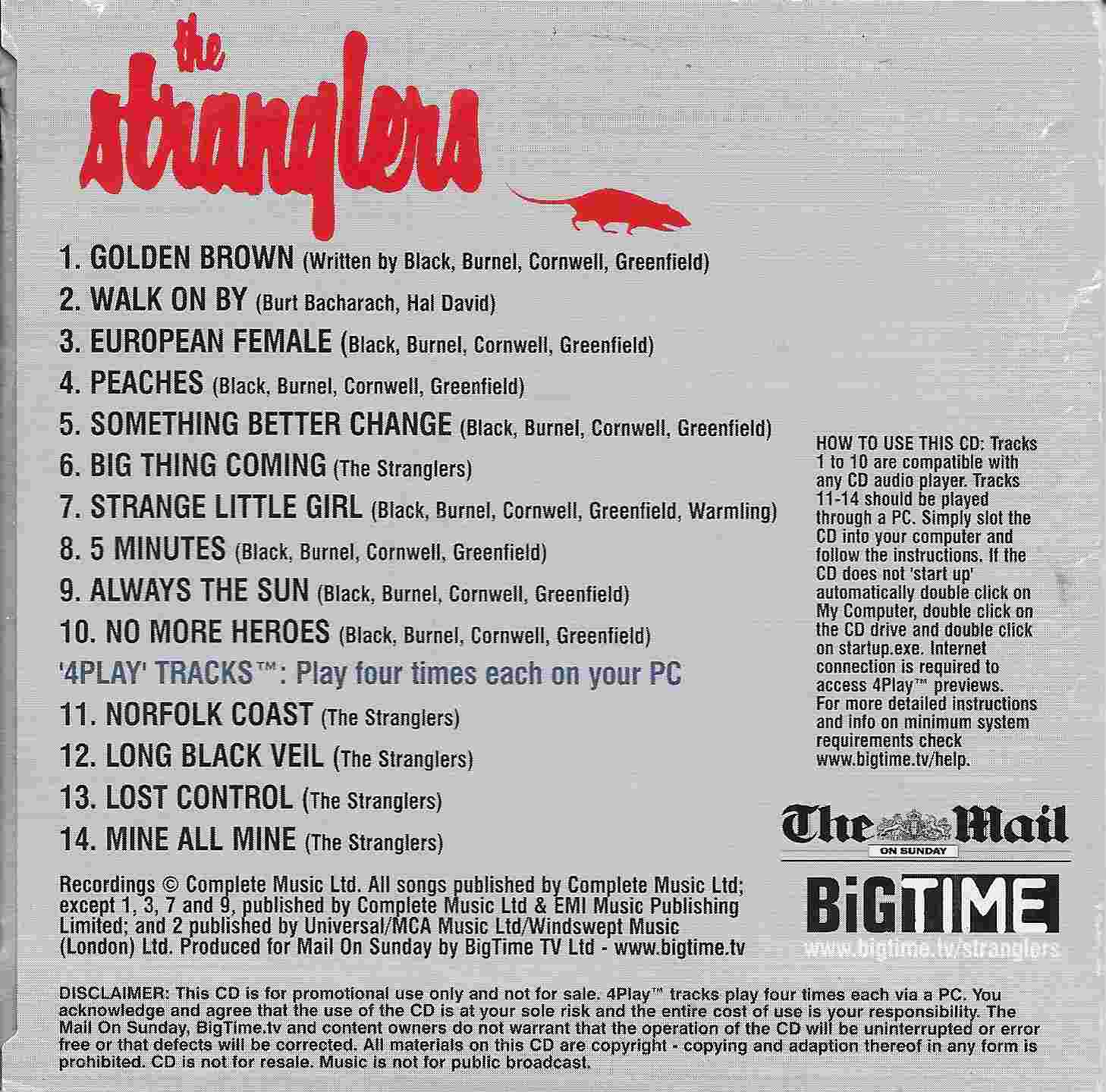 Picture of 2100000 486526 10 track collectors album by artist The Stranglers  from The Stranglers